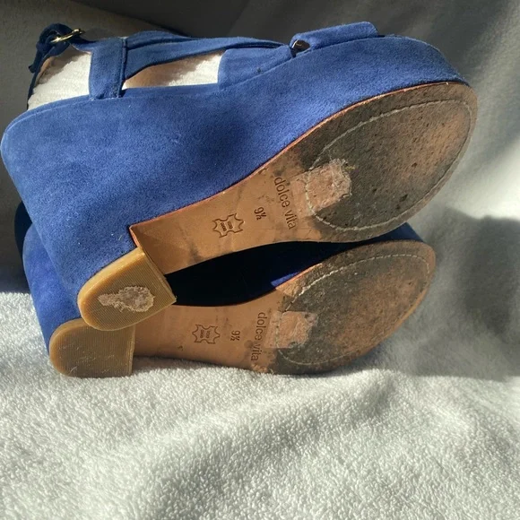 DOLCE VITA blue suede wedge - Picture 5 of 7